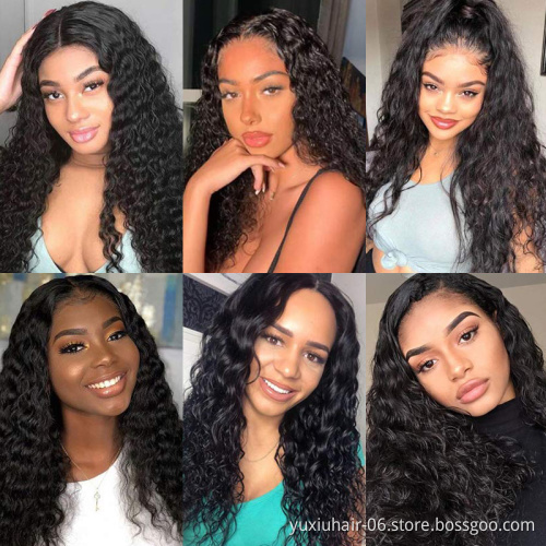 Raw Cuticle Aligned  Hair Vendors India Human Hair Bundles Water Wave Virgin Hair Extension With Lace Frontal